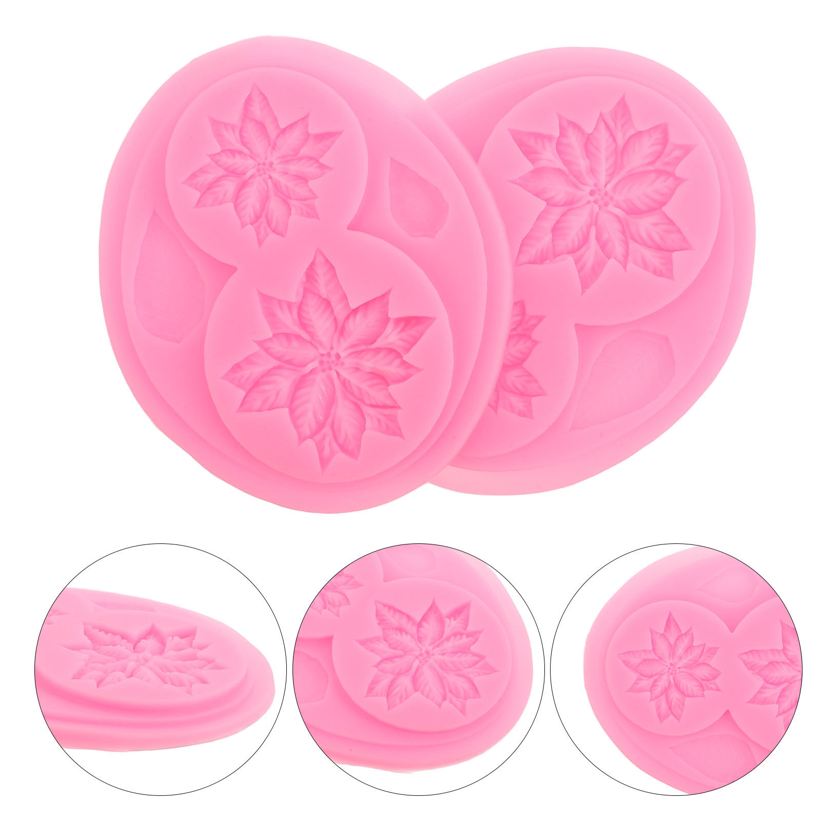 Soap Making Molds - 2Pcs Floral Silicone Molds for Cake