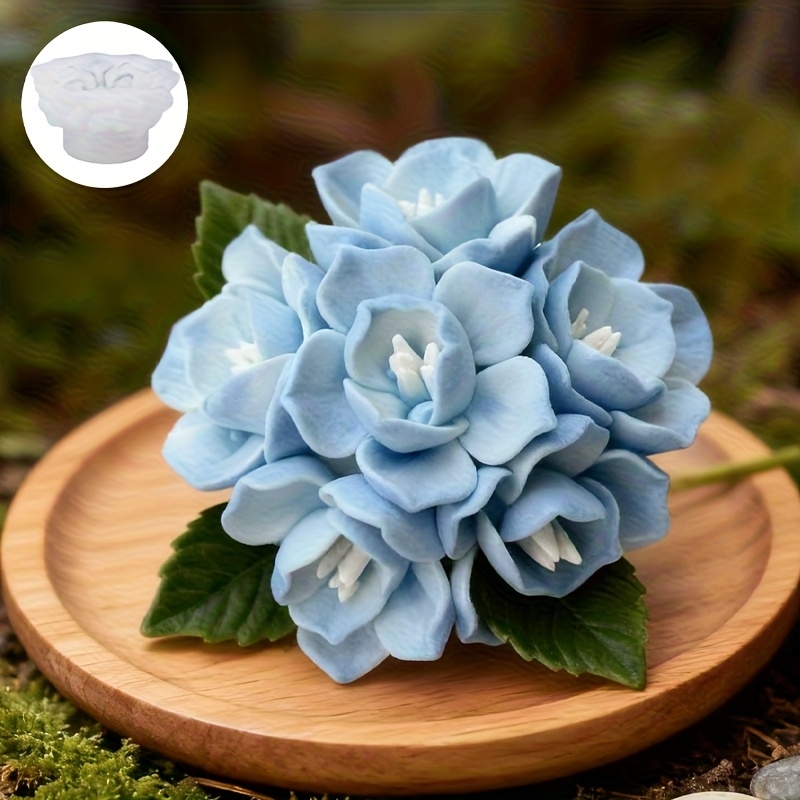 Soap Making Molds - 1 Hydrangea Candle Silicone Mold，Suitable for