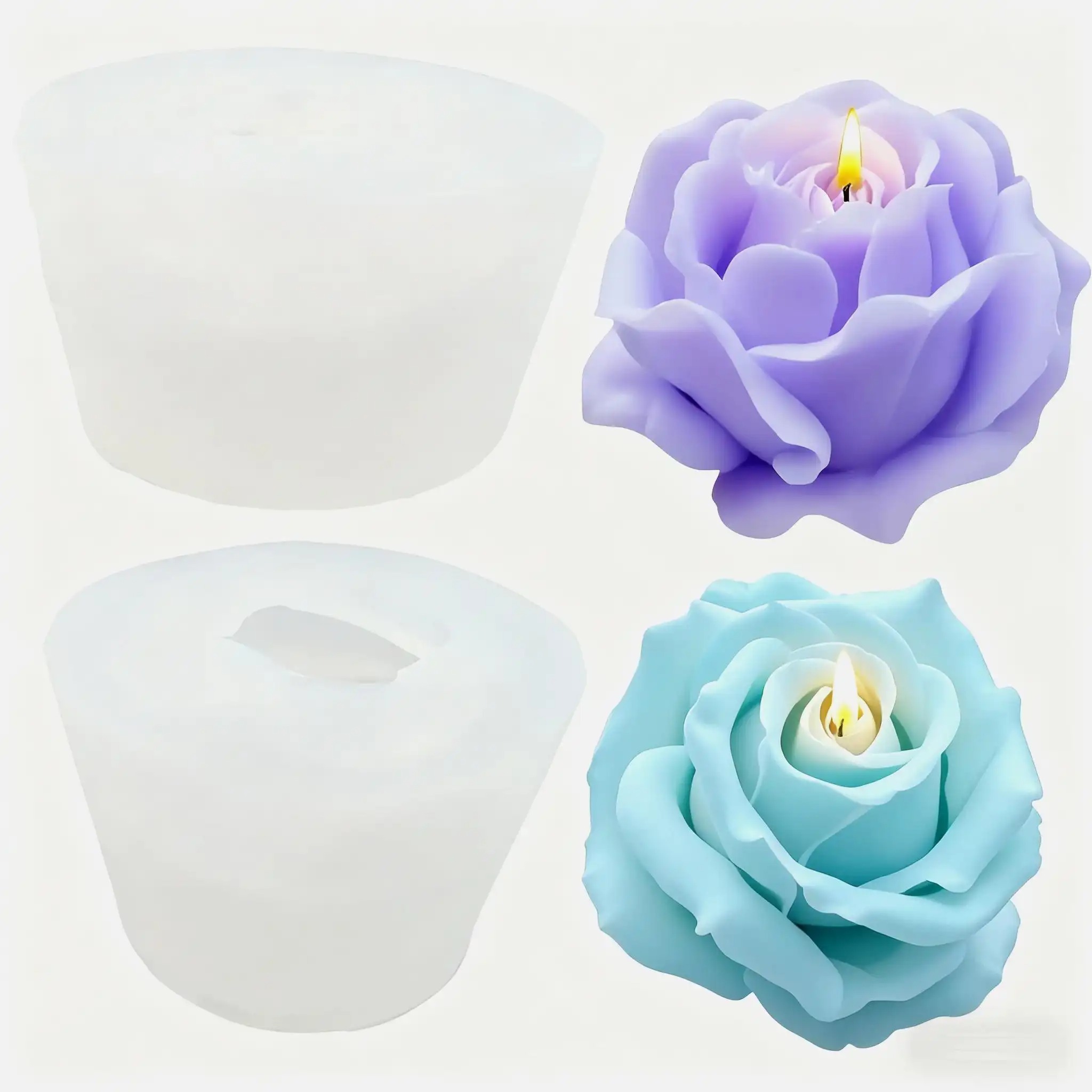 2-Piece Romantic 3D Rose Silic - Soap Making Additives ulasan dan harga