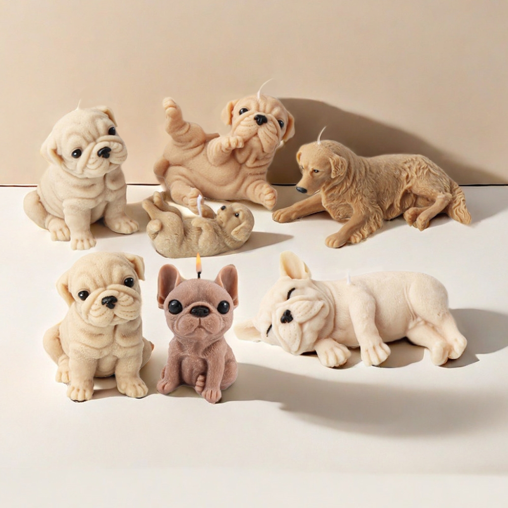 3D Dog Silicone Candle Molds S - Soap Making Additives ulasan dan harga