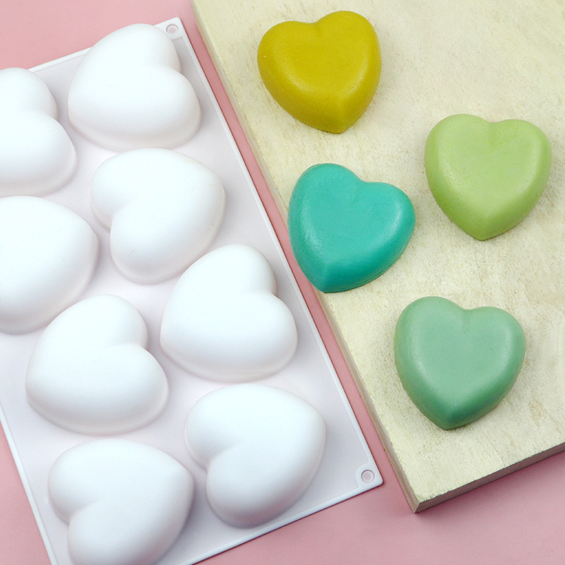 8 Pcs Love Heart Silicone Soap - Soap Making Book For Beginners ulasan dan harga
