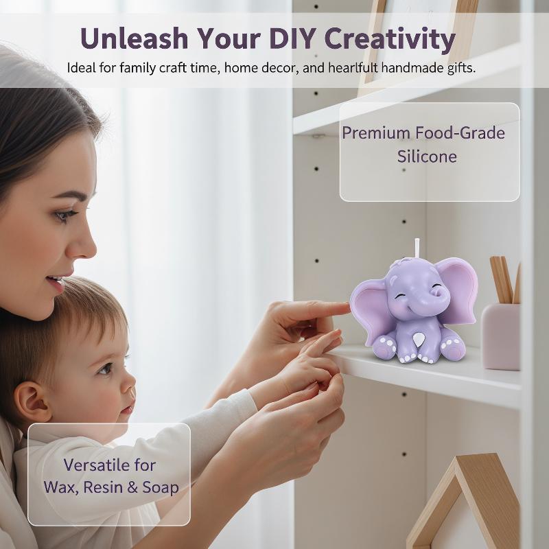 Cute 3D Elephant Silicone Cand - Soap Making Lye ulasan dan harga