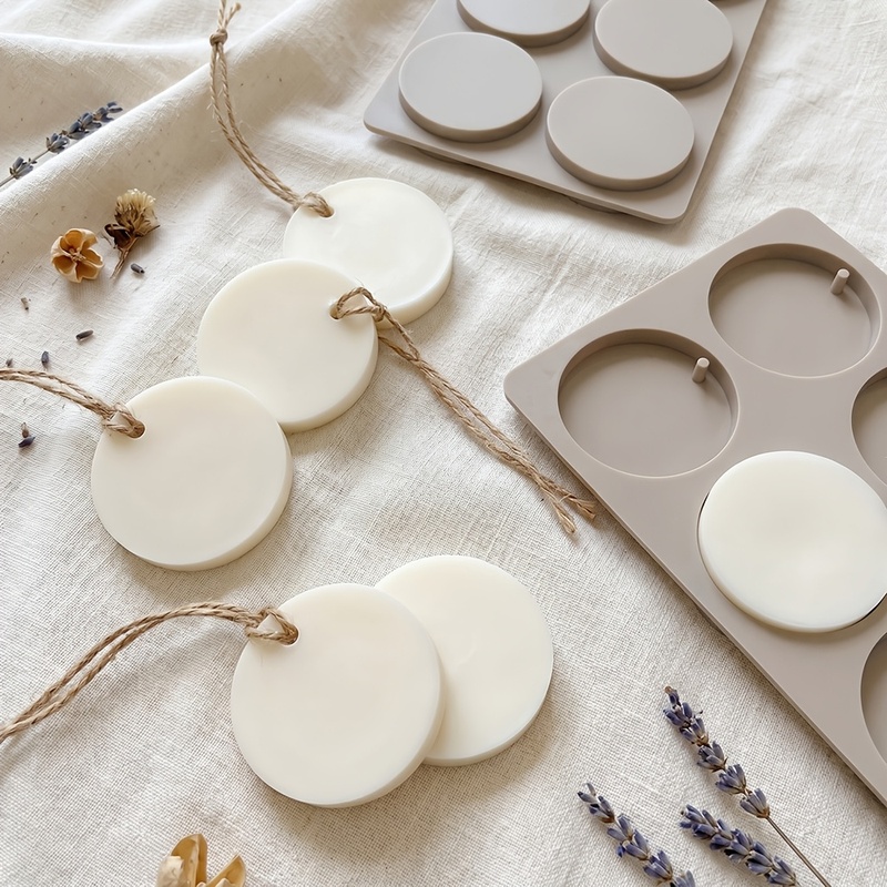 6-Cavity Round Tag Silicone Mo - Soap Making Lye ulasan dan harga