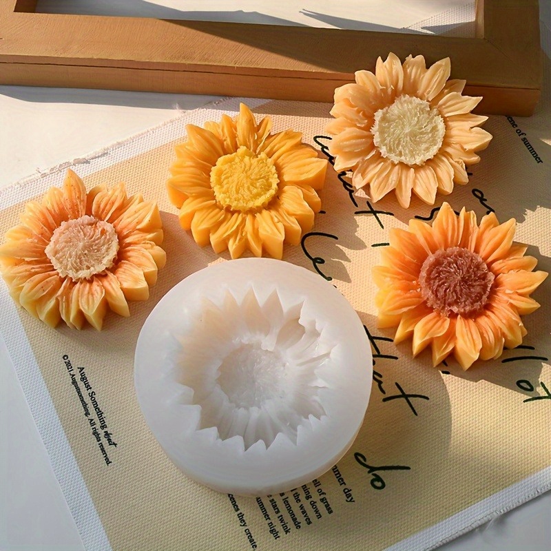 Vibrant 3D Sunflower Silicone  - Soap Making Molds ulasan dan harga