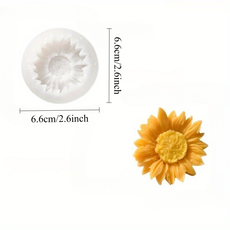Vibrant 3D Sunflower Silicone  - Soap Making Molds ulasan dan harga