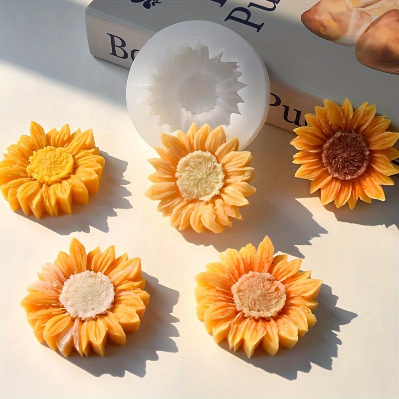 Vibrant 3D Sunflower Silicone  - Soap Making Molds ulasan dan harga