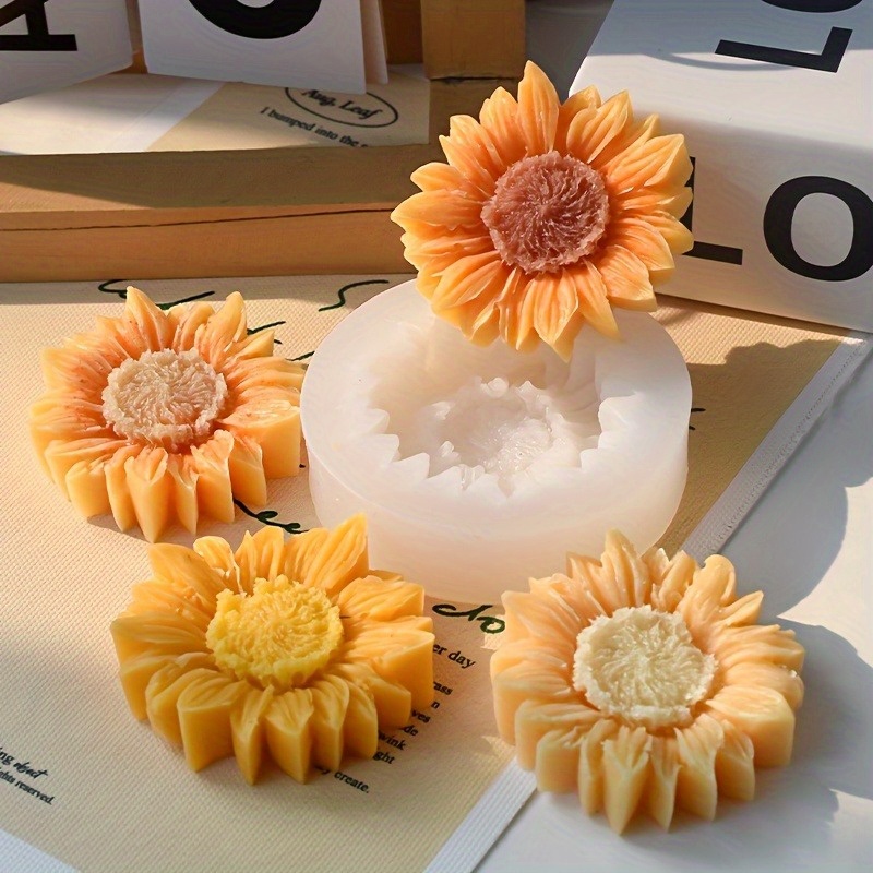 Vibrant 3D Sunflower Silicone  - Soap Making Molds ulasan dan harga