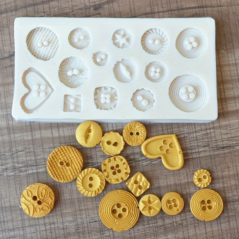 Buttons Shape Silicone Mold Si - Soap Making Molds ulasan dan harga