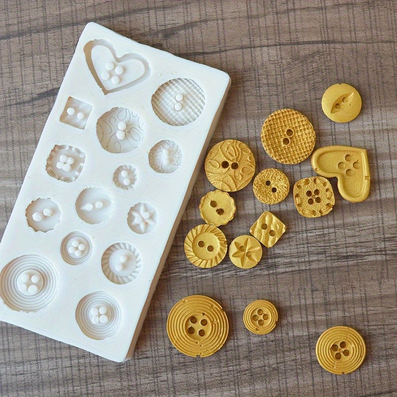 Buttons Shape Silicone Mold Si - Soap Making Molds ulasan dan harga