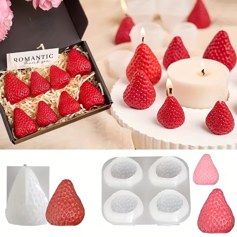 Strawberry Silicone Candle Mol - Soap Making Molds ulasan dan harga