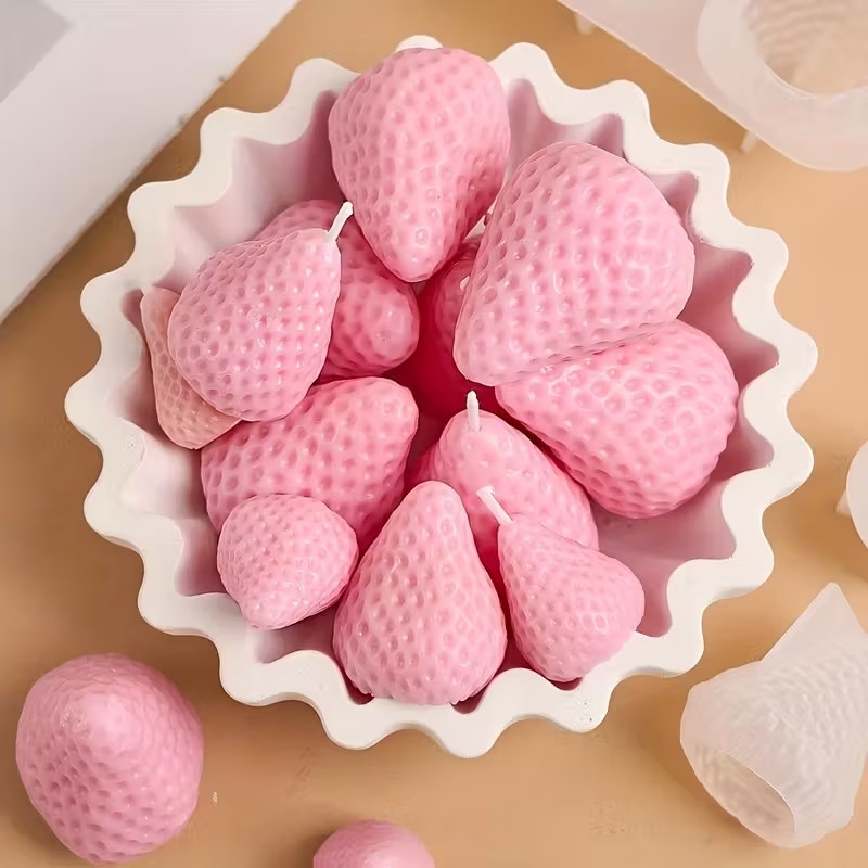 Strawberry Silicone Candle Mol - Soap Making Molds ulasan dan harga