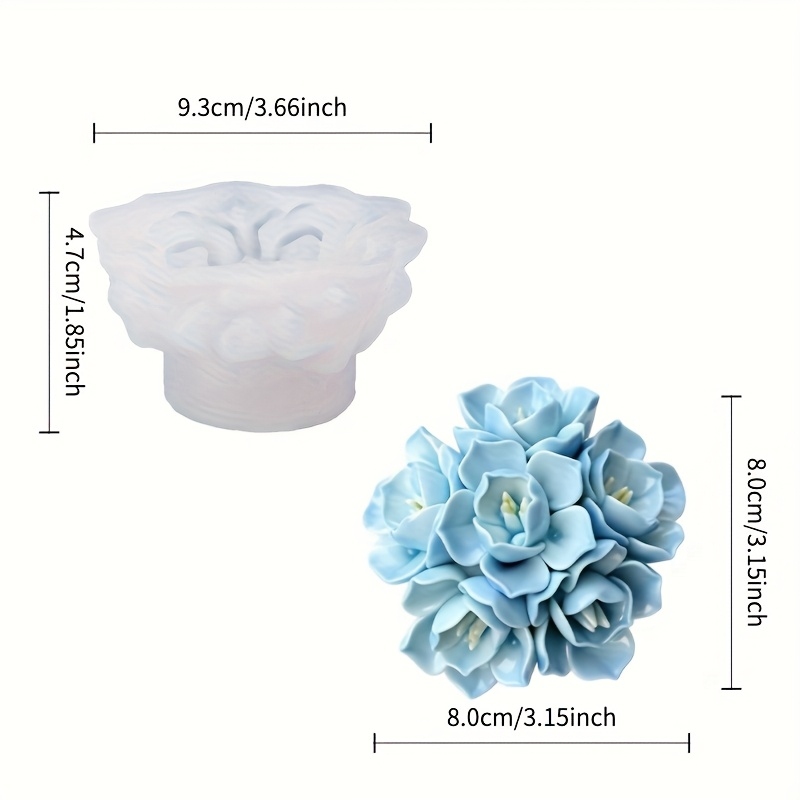 1 Hydrangea Candle Silicone Mo - Soap Making Molds ulasan dan harga