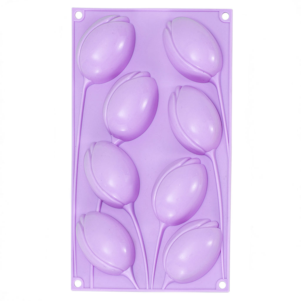 Food Grade 8-Cavity Tulip Sili - Soap Making Jelly ulasan dan harga