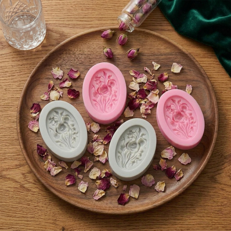 4 Silicone mold with flower sh - Soap Making Molds ulasan dan harga