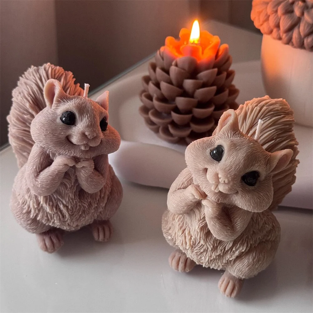 Cute Squirrel Candle Silicone  - Soap Making Additives ulasan dan harga