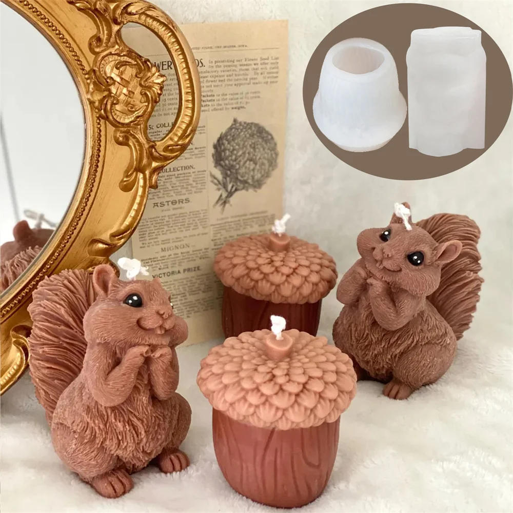 Cute Squirrel Candle Silicone  - Soap Making Additives ulasan dan harga