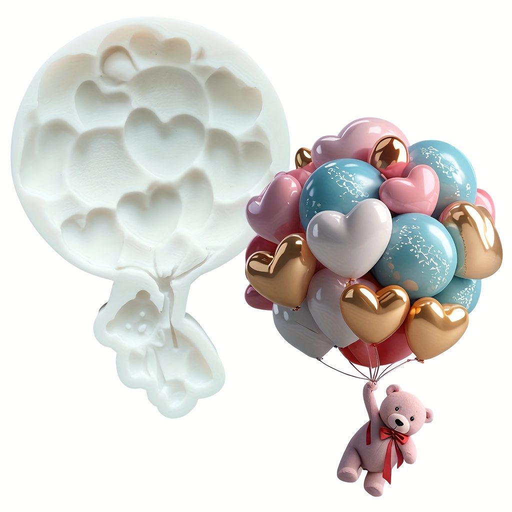 Balloon Bear Heart Silicone Mo - Soap Making Lye ulasan dan harga