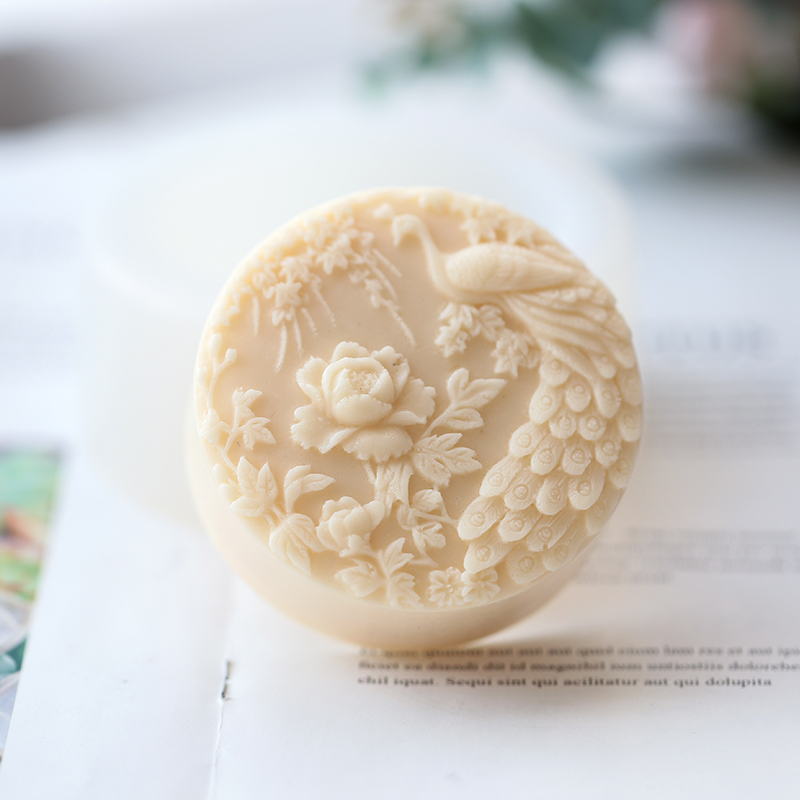Peacock Flower Pattern Silicon - Soap Making Lye ulasan dan harga