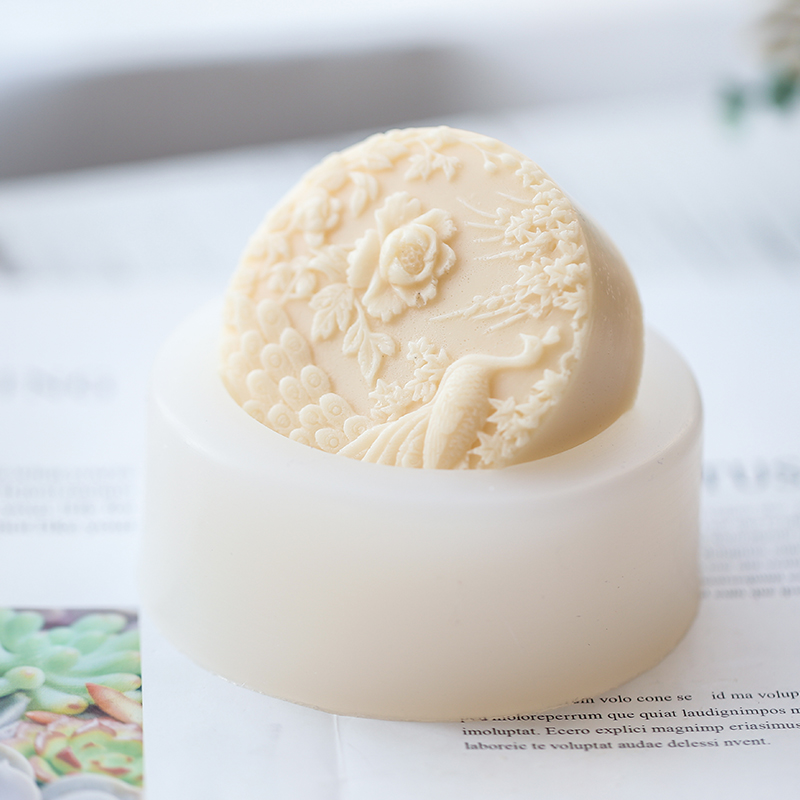 Peacock Flower Pattern Silicon - Soap Making Lye ulasan dan harga