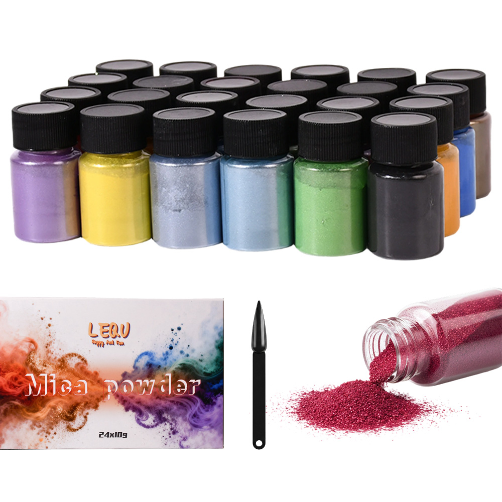 24-Color Chameleon Mica Powder - Mica Powder Colorant ulasan dan harga